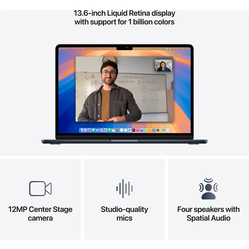 MacBook Air 13.6" Retina/Apple M4 (CPU 10-core, GPU 10-core, Neural Engine16-core)/16GB/ 1TB - Midnight - INT KB (2025) 35W USB‑C (Cto fromMW133RO/A) (Z1CY000DA) - imagine 6