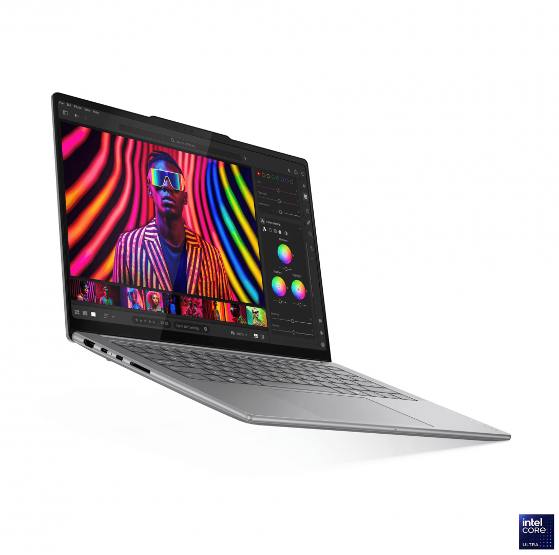 Laptop Lenovo Yoga Pro 7 14IAH10, 14.5" 3K (3000x1876) OLED 1000nits (peak) / 500nits (typical) Glossy / Anti-fingerprint, 100% DCI-P3, 120Hz, Eyesafe®, Dolby Vision®, DisplayHDR™ True Black 1000, Glass, Touch, X-Rite®, PureSight Pro, Intel® Core Ultra 7 255H, 16C (6P + 8E + 2LPE) / 16T, Max Turbo (83KF0035RM) - imagine 3