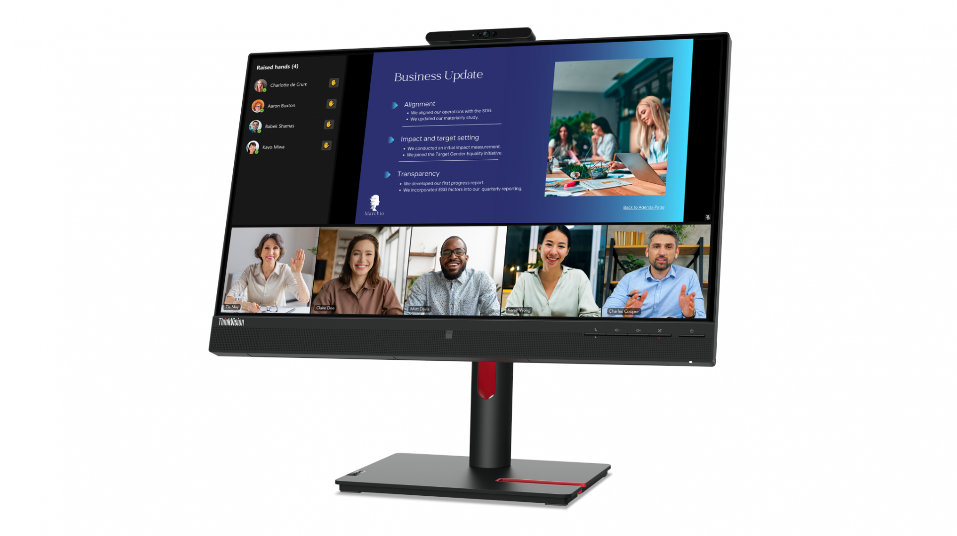 Lenovo ThinkVision T24v-30; 23.8"IPS, FHD (1920x1080), 16:9, Brightness: 250 cd/m², Contrast ratio: 1000:1, Response time: 4ms (Extreme mode) / 6ms (Normal mode), Dot / Pixel Per Inch: 93 dpi, FHD, 3Y (63D8MAT3EU) - imagine 3