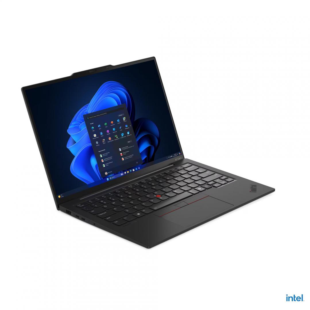 Laptop Lenovo ThinkPad X1 Carbon Gen 13 Aura Edition; 14" 2.8K (2880x1800) OLED 500nits Anti-glare / Anti-reflection / Anti-smudge, 100% DCI-P3, 120Hz VRR, DisplayHDR True Black 500, Dolby Vision, Touch; Intel Core Ultra 7 265U, 12C (2P + 8E + 2LPE) / 14T, Max Turbo up to 5.3GHz, 12MB; Video (21NX008SRI) - imagine 6