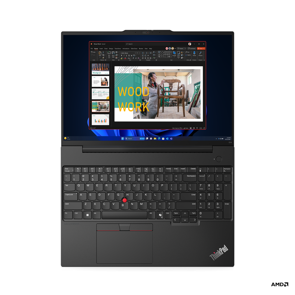 Laptop Lenovo ThinkPad E16 Gen 2 (AMD);16" WUXGA (1920x1200) IPS 300nits Anti-glare, 45% NTSC;AMD Ryzen™ 7 7735HS (8C / 16T, 3.2 / 4.75GHz, 4MB L2 / 16MB L3);Video Integrated AMD Radeon™ 680M Graphics;RAM 16GB SO- DIMM DDR5-4800, Two DDR5 SO-DIMM slots, dual-channel capable, Up to 64GB (21M5002PRI) - imagine 3