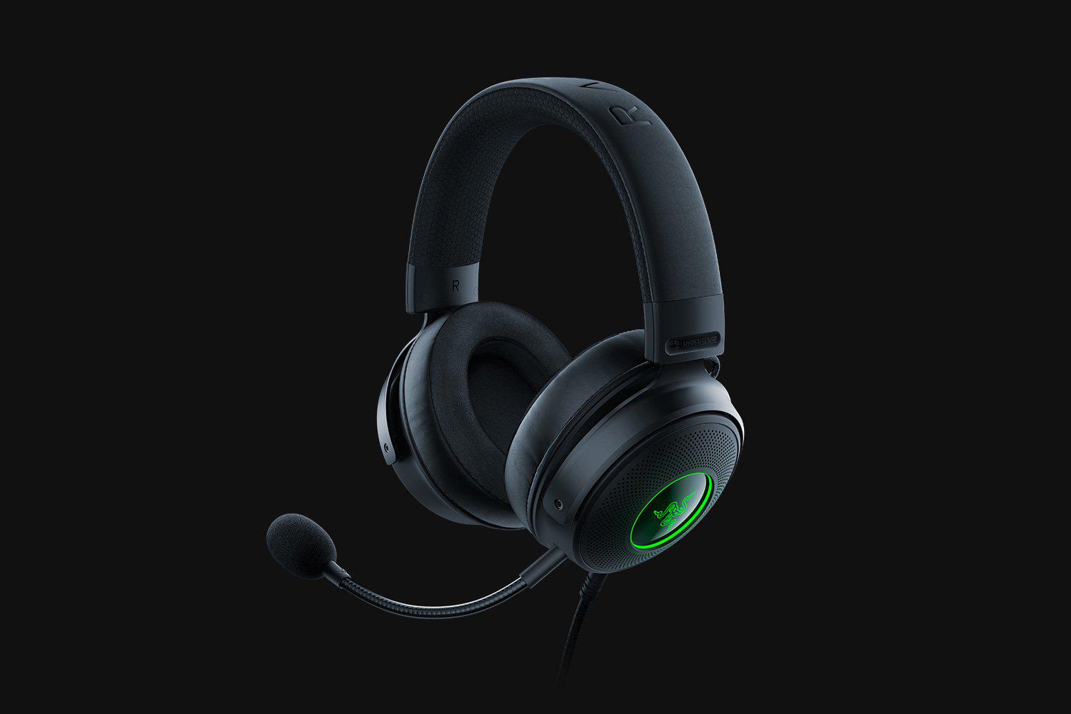 Casti cu micofon Razer Kraken V3 HyperSense cu fir, Haptic Technology , 20 Hz – 20 kHz, 32ohm, 196db, driver 50mm, black (RZ04-03770100-R3M1)