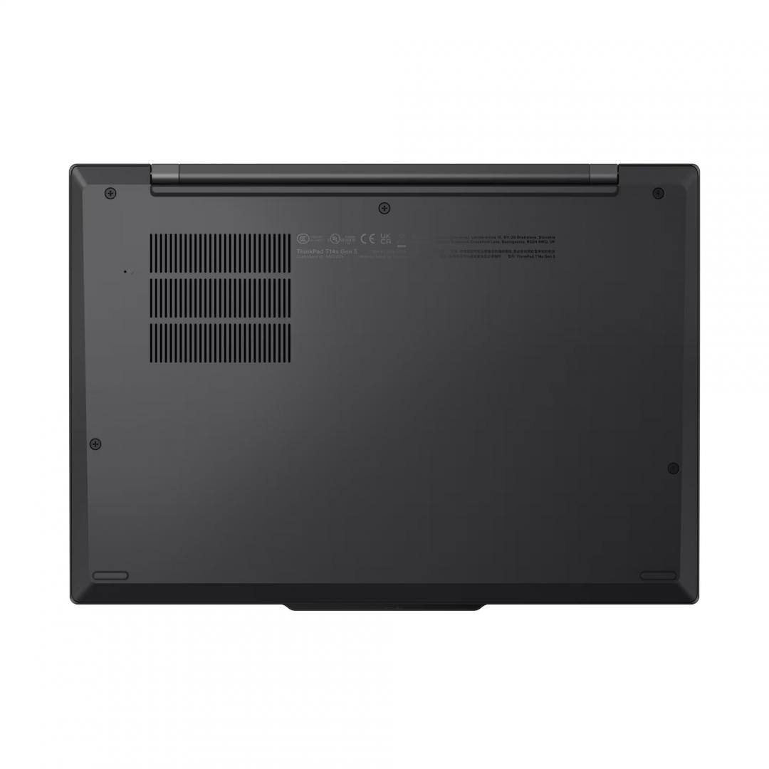 Laptop Lenovo ThinkPad T14s Gen 5;14" WUXGA (1920x1200) IPS 400nits Anti-glare, 45% NTSC, DBEF5;Intel® Core™ Ultra 7 155U, 12C (2P + 8E + 2LPE) / 14T, Max Turbo up to 4.8GHz, 12MB;Video Integrated Intel® Graphics;RAM 32GB Soldered LPDDR5x-6400;SSD1TB SSD M.2 2280 PCIe® 4.0x4 Performance NVMe® Opal (21LS005LRI) - imagine 6