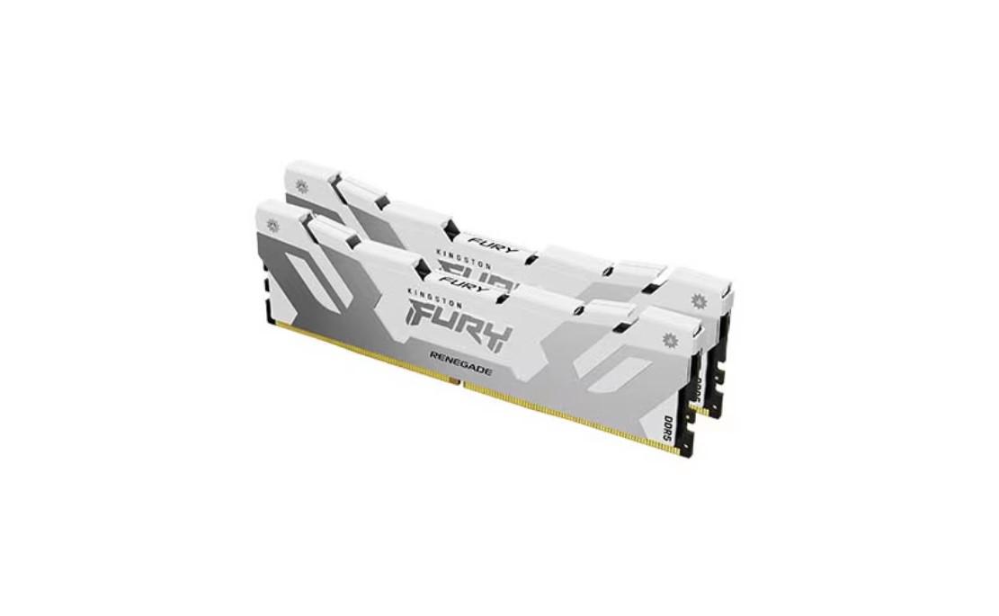 Memorie RAM Kingston DDR5 32GB 7200MHz CL38 1.45V Dual Channel Kit Fury Renegade Silver/White XMP (KF572C38RWK2-32)