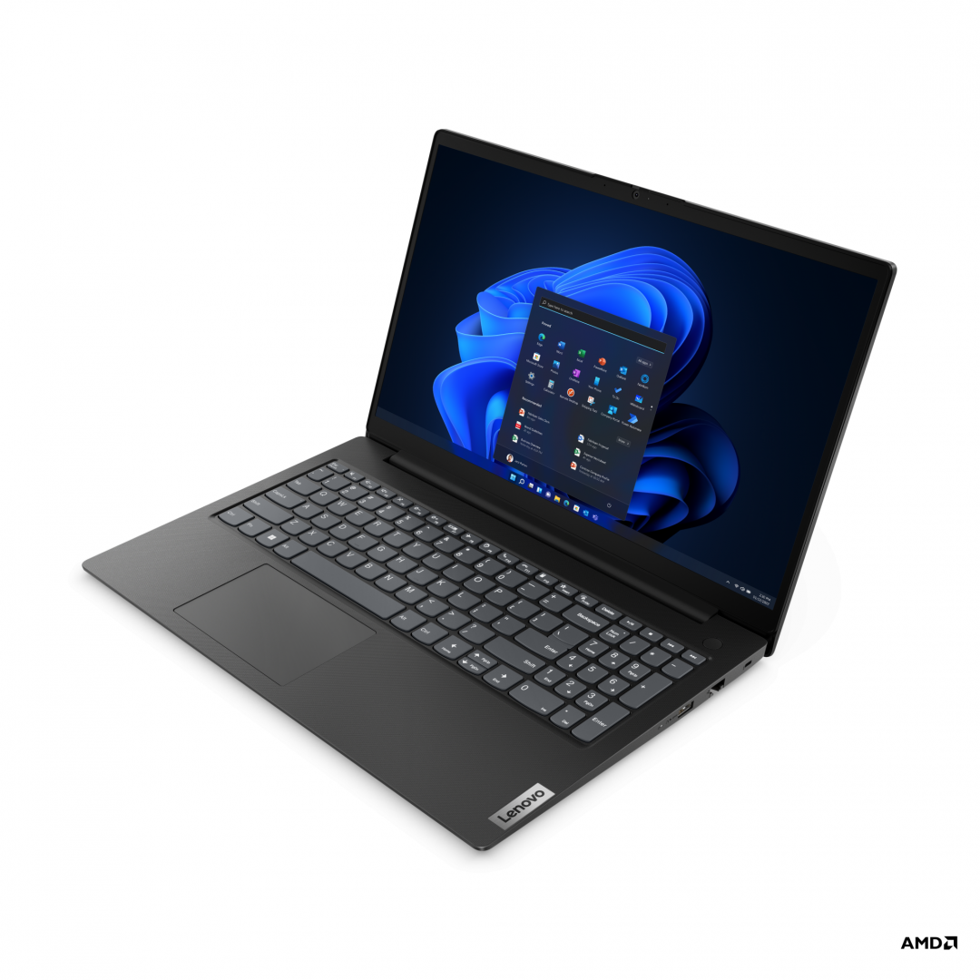 Laptop SMB Lenovo V15 G4 AMN, cu procesor AMD Ryzen499 5 7520U, 15.6'' TN, 16 GB LPDDR5, 512 GB SSD, AMD Radeon499 610M, Fara OS, 3 ani Garantie (82YU00YQRM) - imagine 3