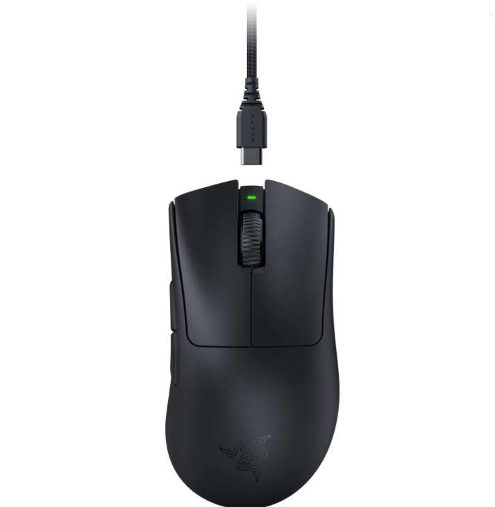 Mouse Razer DeathAdder V3 HyperSpeed EU, rezolutie 26000 DPI, senzor Focus X Optical, 8 butoane programabile, durata de viata baterie pana la 100 de ore in 1000 Hz si pana la 20 de ore in 8000 Hz, negru (RZ01-05140100-R3G1)