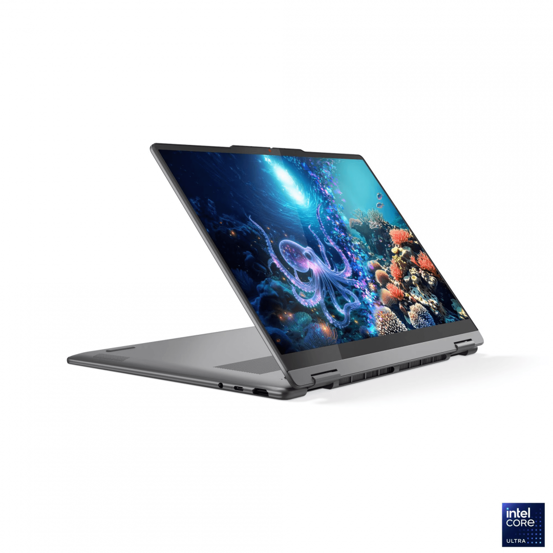 Laptop Lenovo Yoga 7 2-in-1 14ILL10, 14" WUXGA (1920x1200) OLED 600nits (peak) / 400nits (typical) Glossy / Anti-fingerprint, 100% DCI-P3, 60Hz, Dolby Vision®, TÜV Low Blue Light, DisplayHDR™ True Black 500, Glass, Touch, Intel® Core Ultra 7 256V, 8C (4P + 4LPE) / 8T, Max Turbo up to 4.8GHz, 12MB (83JQ00AMRM) - imagine 8