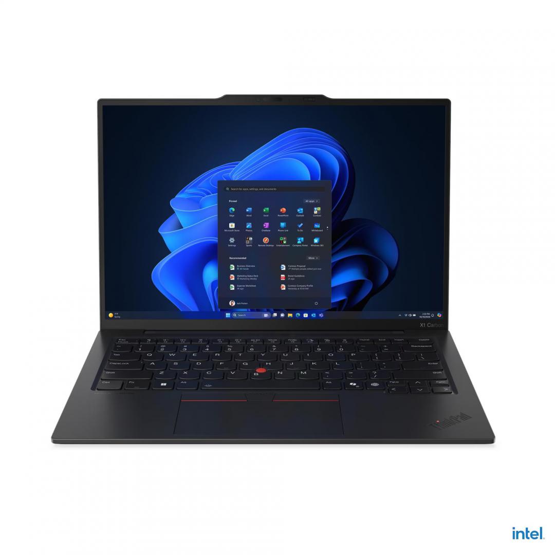 Laptop Lenovo ThinkPad X1 Carbon Gen 13 Aura Edition; 14" 2.8K (2880x1800) OLED 500nits Anti-glare / Anti-reflection / Anti-smudge, 100% DCI-P3, 120Hz VRR, DisplayHDR True Black 500, Dolby Vision, Touch; Intel Core Ultra 7 265U, 12C (2P + 8E + 2LPE) / 14T, Max Turbo up to 5.3GHz, 12MB; Video (21NX008SRI) - imagine 5