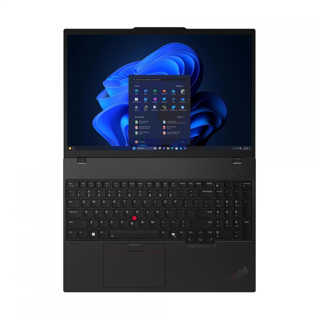 Laptop Lenovo ThinkPad T14 Gen 6 (Intel); 14" WUXGA (1920x1200) IPS 400nits Anti-glare, 45% NTSC, 60Hz, DBEF5; Intel® Core Ultra 5 228V, 8C (4P + 4LPE) / 8T, Max Turbo up to 4.5GHz, 8MB; Video Integrated Intel® Arc™ Graphics 130V; RAM 1x 32GB Soldered LPDDR5x-8533, MoP Memory; Models with V series (21QG000VRI) - imagine 7