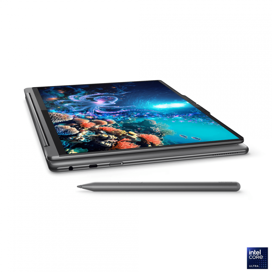 Laptop Lenovo Yoga 9 2-in-1 14ILL10, 14" 2.8K WQXGA+ (2880x1800) OLED 1100nits (peak) / 500nits (typical) Glossy / Anti-fingerprint, 100% DCI-P3, 120Hz, Eyesafe®, Dolby Vision®, DisplayHDR™ True Black 1000, Glass, Touch, Intel® Core Ultra 7 258V, 8C (4P + 4LPE) / 8T, Max Turbo up to 4.8GHz, 12MB (83LC001QRM) - imagine 5