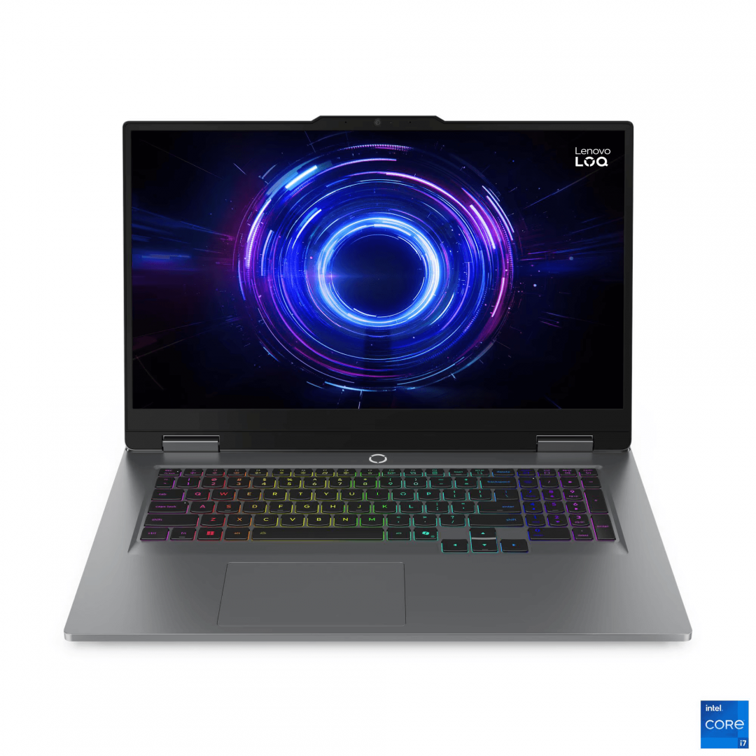 Laptop Lenovo Gaming LOQ 17IRX10, 17.3" FHD (1920x1080) IPS 300nits Anti-glare, 100% sRGB, 165Hz, G-SYNC®, Intel® Core™ i7-13650HX, 14C (6P + 8E) / 20T, P-core 2.6 / 4.9GHz, E-core 1.9 / 3.6GHz, 24MB, video NVIDIA® GeForce RTX™ 5050 8GB GDDR7, Boost Clock 2662MHz, TGP 115W, 440 AI TOPS, RAM 2x 12GB (83JH0026RM)