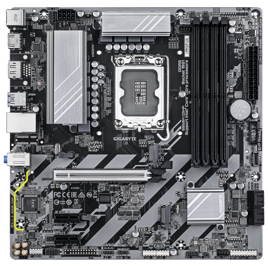 Placa de bază Gigabyte B860M D3HP LGA1851 (B860M D3HP) - imagine 2