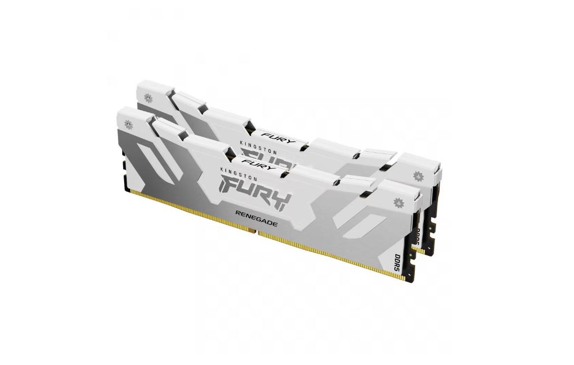 Memorie RAM Kingston DDR5 64GB 6000Mhz CL32 1.35V Dual Channel Kit Fury Renegade Silver/White XMP (KF560C32RWK2-64)