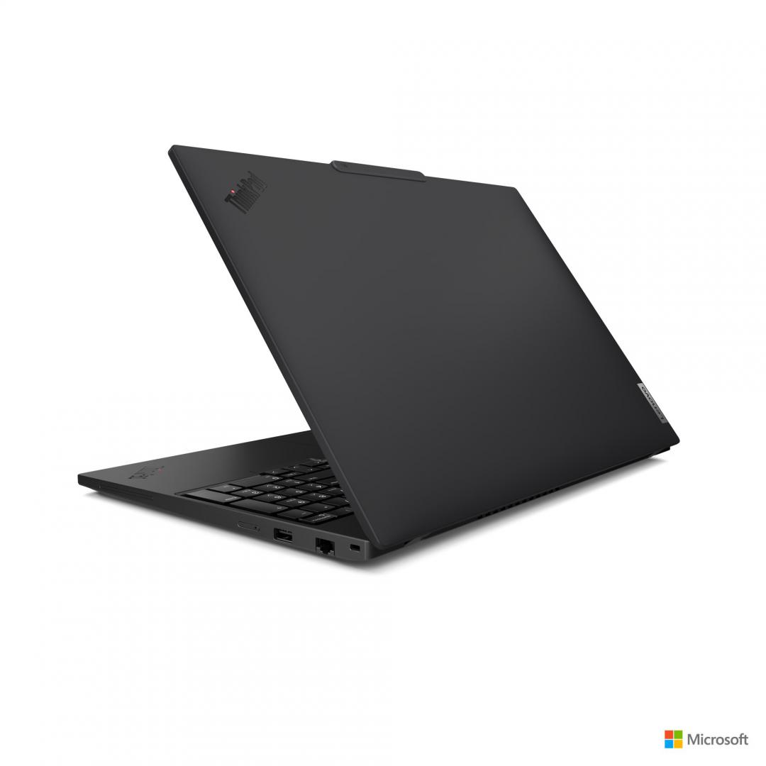 Laptop Lenovo ThinkPad T16 Gen 3;16" WUXGA (1920x1200) IPS 400nits Anti- glare, 100% sRGB, Low Power;Intel® Core™ Ultra 7 155U, 12C (2P + 8E + 2LPE) / 14T, Max Turbo up to 4.8GHz, 12MB;Video Integrated Intel® Graphics;RAM 64GB (2x 32GB SO-DIMM DDR5-5600);SSD 2TB SSD M.2 2280 PCIe® 4.0x4 Performance (21MN00B7RI) - imagine 3