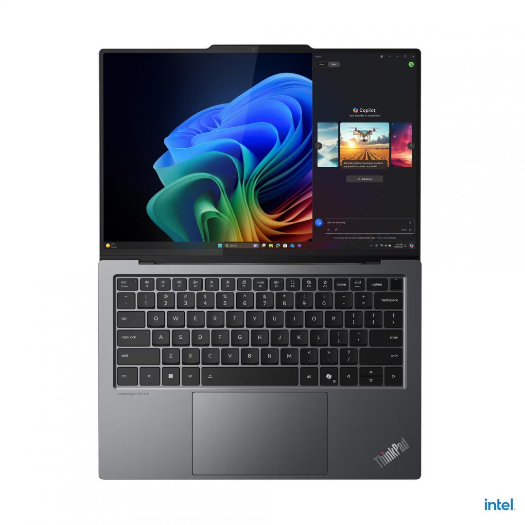 Laptop Lenovo ThinkPad X9-14 Gen 1 Aura Edition; 14" 2.8K (2880x1800) OLED 500nits Anti-reflection / Anti-smudge, 100% DCI-P3, 30-120Hz VRR, DisplayHDR™ True Black 600, Dolby Vision®, Touch; Intel® Core Ultra 7 258V, 8C (4P + 4LPE) / 8T, Max Turbo up to 4.8GHz, 12MB; Video Integrated Intel® Arc™ (21QA0025RI) - imagine 7