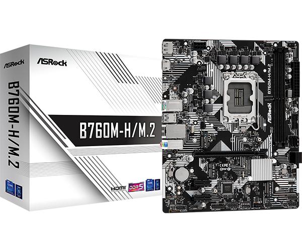 Placa de bază ASRock B760M-H/M.2 LGA1700 (B760M-H/M.2)