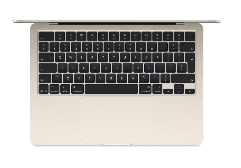 MacBook Air 13.6" Retina/Apple M4 (CPU 10-core, GPU 8-core, Neural Engine16-core)/16GB/256GB - Starlight - INT KB (2025) 30W USB‑C (MW0Y3RO/A) - imagine 2