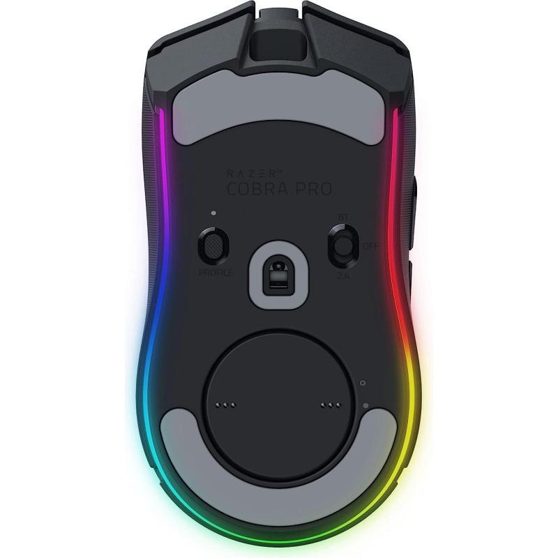 Mouse Razer Cobra Pro wireless, rezolutie 30000 dpi autonomie baterie pana la 100h (1000Hz), pana la 30h (4000Hz*), pana la 170h (Bluetooth), alb (RZ01-04660200-R3G1) - imagine 4