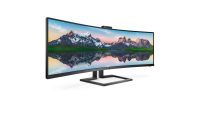 Monitor Philips 48.8" 499P9H/00, Curvature: 1800R, Diagonal (inch): 48.8, Diagonal (cm): 124, Aspect ratio: 32:9, Panel: VA, Resolution: 5120x1440, Refresh Rate: 70Hz, Response time GtG: 5ms, Brightness (max): 450 cd/m², Contrast (static) : 3000:1, Contrast (dynamic): 80M:1, Viewing angle (499P9H/00)