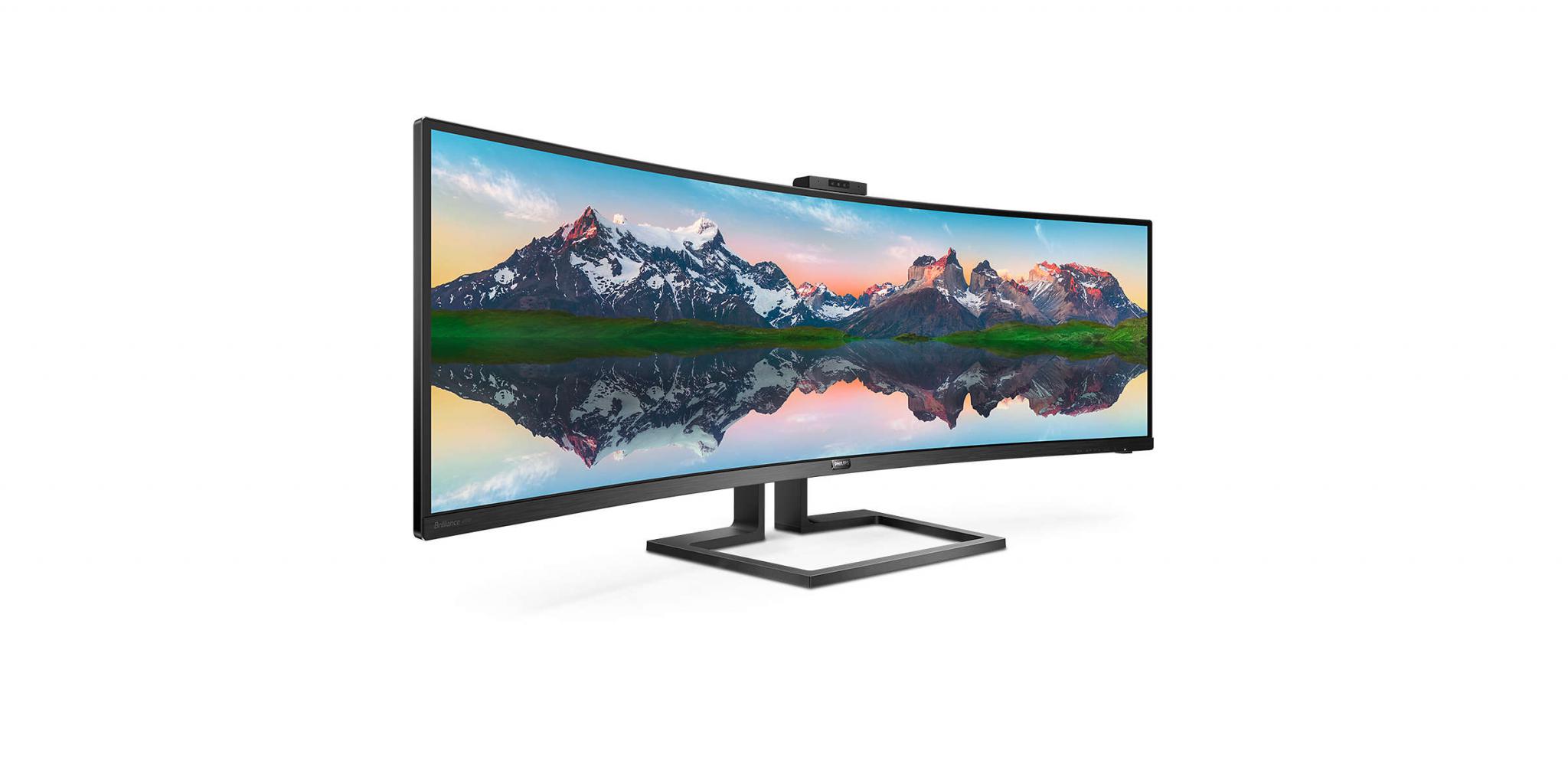 Monitor Philips 48.8" 499P9H/00, Curvature: 1800R, Diagonal (inch): 48.8, Diagonal (cm): 124, Aspect ratio: 32:9, Panel: VA, Resolution: 5120x1440, Refresh Rate: 70Hz, Response time GtG: 5ms, Brightness (max): 450 cd/m², Contrast (static) : 3000:1, Contrast (dynamic): 80M:1, Viewing angle (499P9H/00)