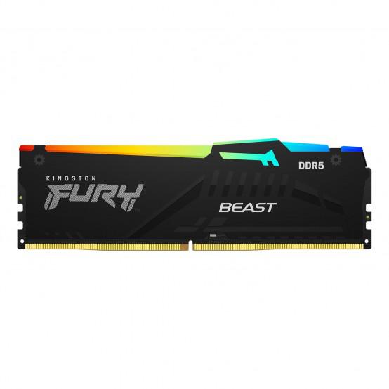 Memorie RAM Kingston DDR5 16GB 5600Mhz CL36 1.25V Fury Beast Black RGB BEXPO (KF556C36BBEA-16)