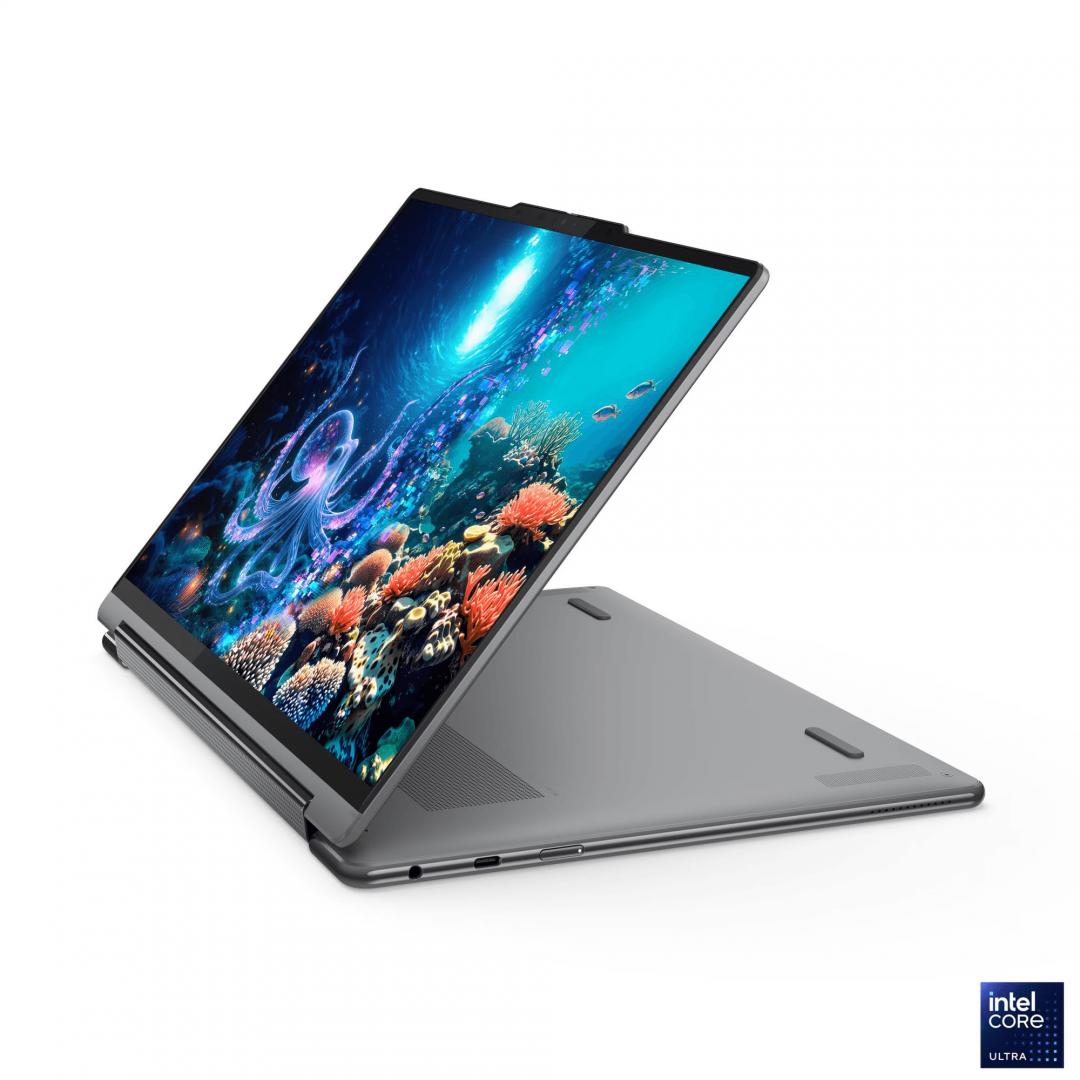 Laptop Lenovo Yoga 9 2-in-1 14ILL10, 14" 2.8K WQXGA+ (2880x1800) OLED 1100nits (peak) / 500nits (typical) Glossy / Anti-fingerprint, 100% DCI-P3, 120Hz, Eyesafe®, Dolby Vision®, DisplayHDR™ True Black 1000, Glass, Touch, Intel® Core Ultra 7 258V, 8C (4P + 4LPE) / 8T, Max Turbo up to 4.8GHz, 12MB (83LC001QRM) - imagine 6