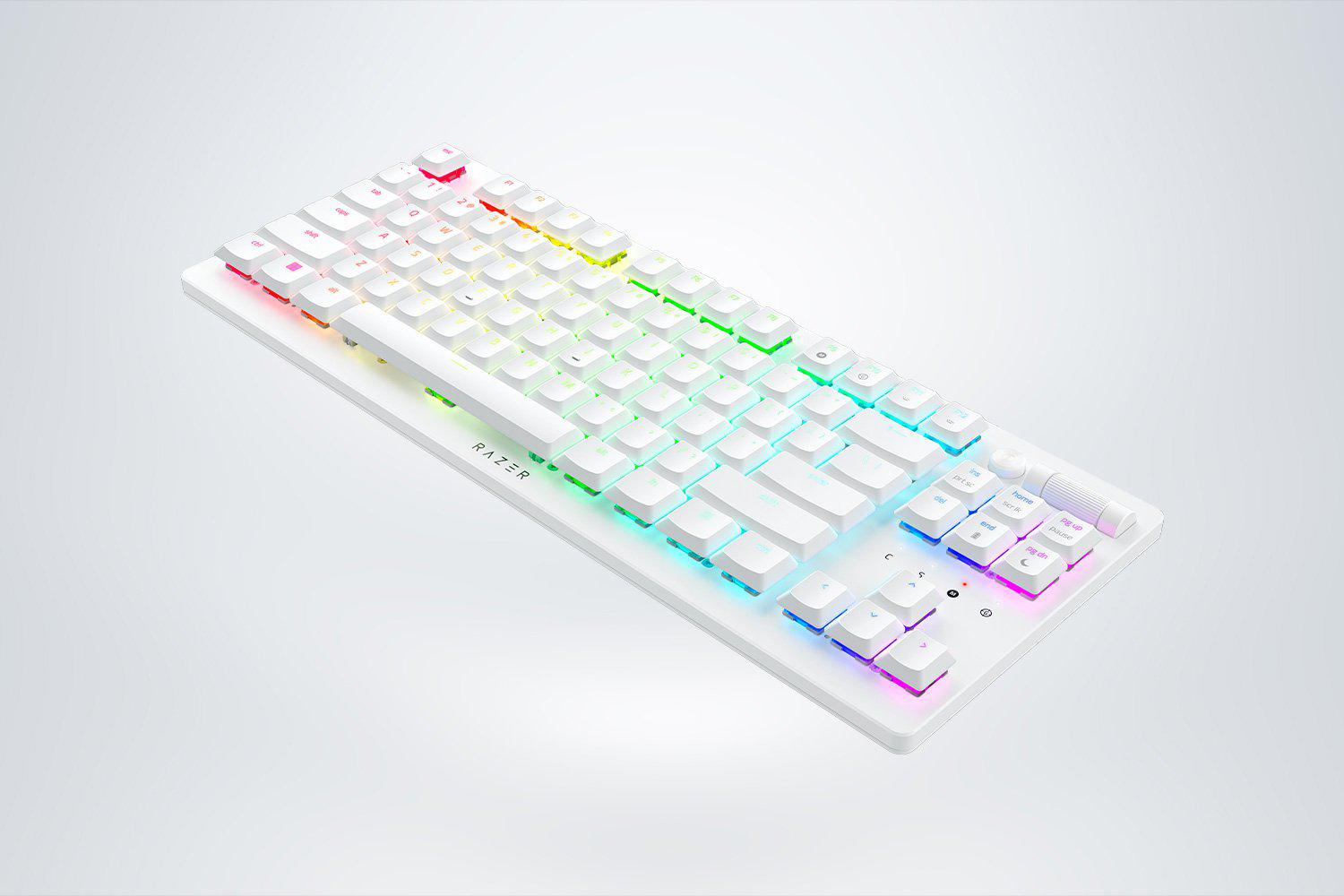 KB RAZER DEATHSTALKER V2 PRO TKL (RED SWITCH) - WHITE - US Layout (RZ03-04373500-R3M1) - imagine 2