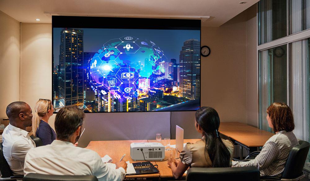 Videoproiector OPTOMA ZH450, DLP laser 30.000 ore, FHD 1920*1080, 4500 lumeni, 300.000:1, 16:9/ 4:3, dimensiune maxima imagine 322", distanta maxima de proiectie 10 m, zoom 1.6x, 2* HDMI, USB-A power 1.5A, audio out, RS232, RJ45, 29- 31 dB, 3D ready, Security bar, Kensington Lock, protejare cu (E9PD7L321EZ1)