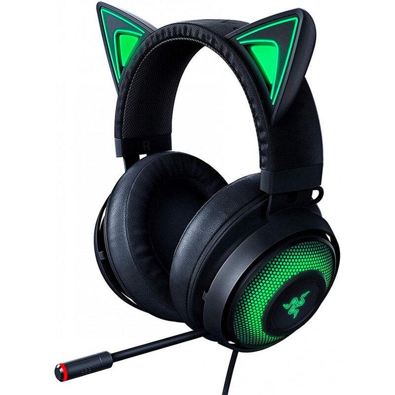 Casti Razer Kraken Kitty V2 Pro USB-A, senzitivitate 96 dB SPL / mW @ 1kHz by HATS si senzitivitate microfon -42 dB, frecventa raspuns 20Hz-20kHz, frecventa raspuns microfon 100Hz-10kHz impedanta 32 Ω (1 kHz), lungime cablu 2m, negru (RZ04-04510100-R3M1)