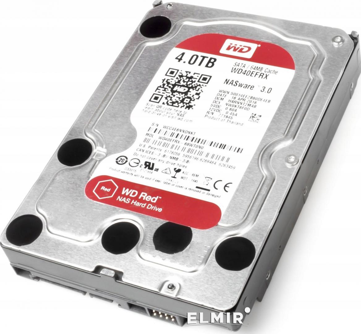 HDD WD Red 4TB SATA-III 5400RPM 256MB (WD40EFAX)