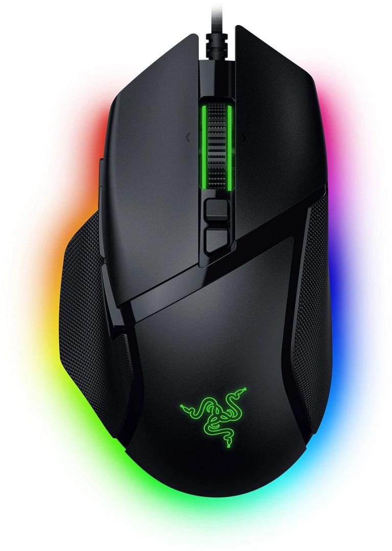 Razer Basilisk V3 35K, cu fir, rezolutie maxima 35000 DPI, 11 butoane programabile, iluminare Razer Chroma™ RGB, senzor Focus Pro 35K Optical Sensor Gen-2, negru (RZ01-05230100-R3M1)