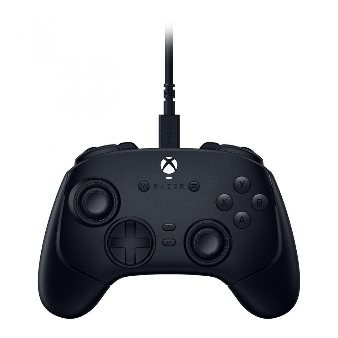 Controller cu fir Razer Wolverine V3 Tournament Edition, compatibil XBOX & PC, butoane de actiune mecanice Razer Mecha Tactile, butoane analogice Anti-drift Hall, lungime cablu 3m, interfata USB-C la USB-A, negru (RZ06-05210100-R3M1)
