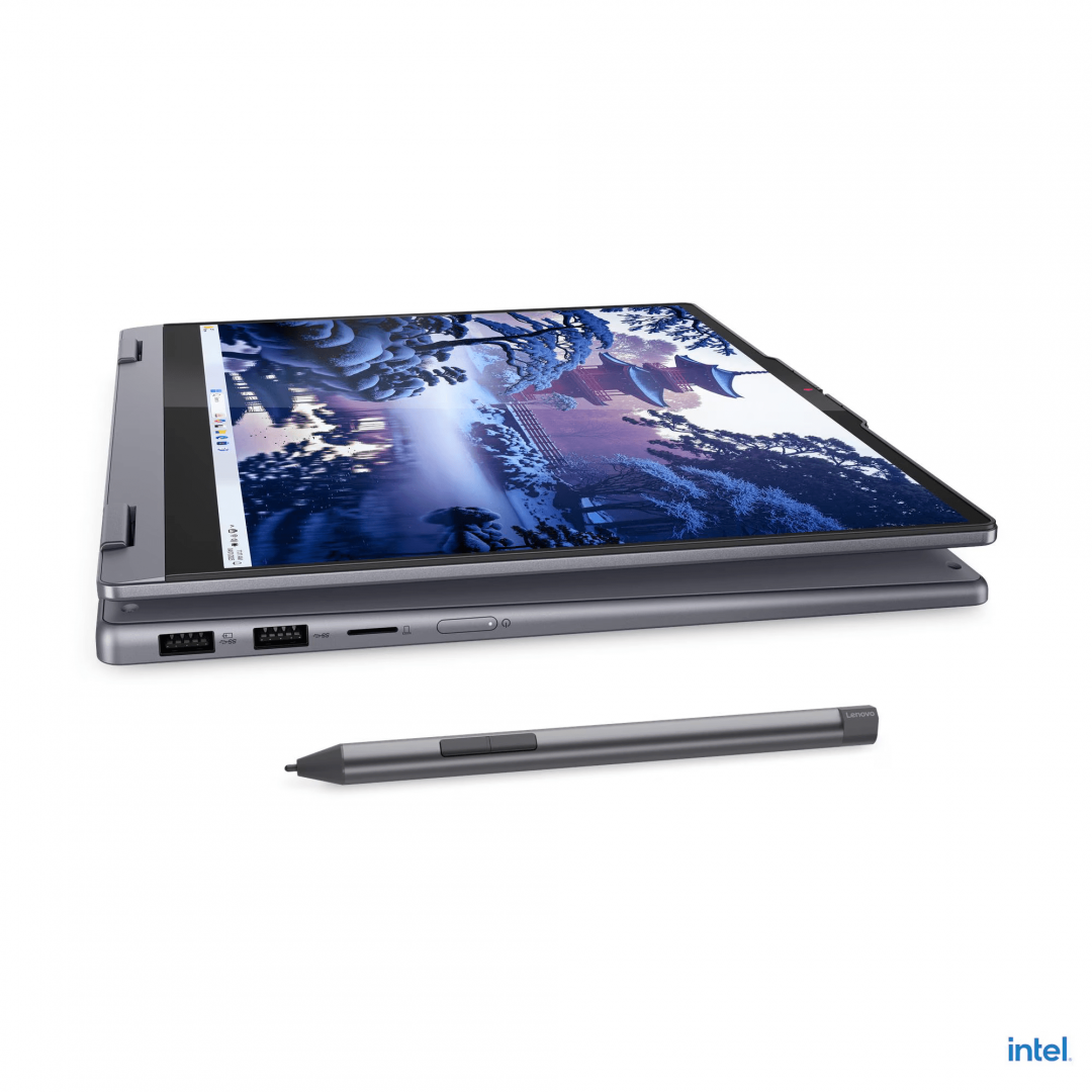 Laptop Lenovo IdeaPad 5 2-in-1 14IAL10, 14" WUXGA (1920x1200) OLED 500nits (peak) / 400nits (typical) Glossy, 100% DCI-P3, 60Hz, TÜV Low Blue Light, DisplayHDR™ True Black 500, Glass, Touch, Intel® Core Ultra 5 225H, 14C (4P + 8E + 2LPE) / 14T, Max Turbo up to 4.9GHz, 18MB, video Integrated Intel® (83KR0027RM) - imagine 11
