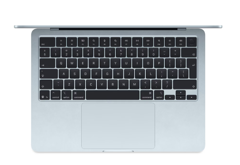 MacBook Air 13.6" Retina/Apple M4 (CPU 10-core, GPU 10-core, Neural Engine16-core)/16GB/512GB - Sky Blue - INT KB (2025) 35W USB‑C (MC6U4RO/A) - imagine 2