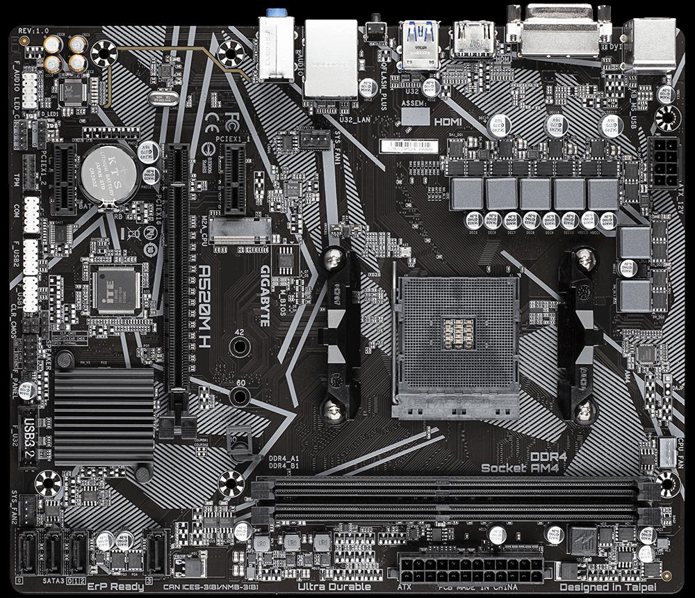 Placa de bază Gigabyte A520M H AM4 (A520M H) - imagine 2