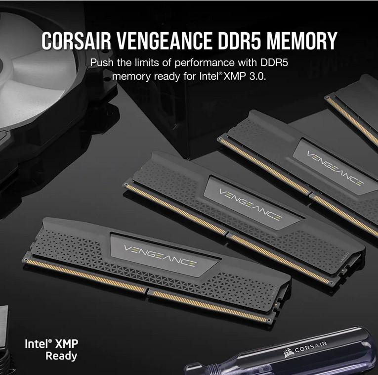 Memorie RAM Corsair Vengeance 64GB DDR5 5600MHz CL40 Kit of 2 (CMK64GX5M2B5600C40) - imagine 2