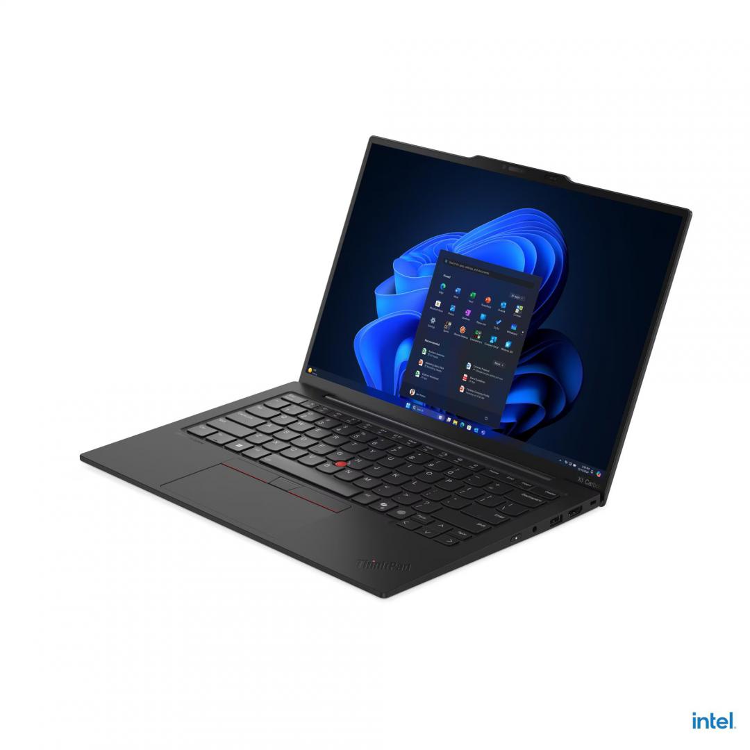 Laptop ThinkPad X1 Carbon Gen 13 Aura Edition; 14" 2.8K (2880x1800) OLED 500nits Anti-glare / Anti-reflection / Anti-smudge, 100% DCI-P3, 120Hz VRR, DisplayHDR™ True Black 500, Dolby Vision®, Touch; Intel® Core Ultra 7 265U, 12C (2P + 8E + 2LPE) / 14T, Max Turbo up to 5.3GHz, 12MB; Video Integrated (21NX00F5RI) - imagine 4