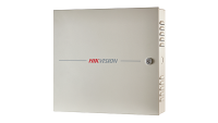 Centrala control acces Hikvision 4 usi ( 4 x cititoare Wiegand sau 8 x cititoare RS485), DS-K2604T; Compatibilitate cititoare: 4 x Wiegand sau 8 x RS485; Capacitate de stocare: 100,000 cartele si 300,000 evenimente; Intrari: 4 alarm input, Door Magnetic x4, Door Switch x4, Case Input x8 (DS-K2604T)