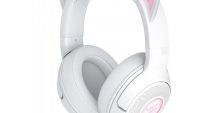 Casti Razer Kraken Kitty V2 USB-A, snesibilitate 92.5 dB SPL / mW @ 1kHz si sensibilitate microfon 42 dBV / Pa, alb (RZ04-04730600-R3M1)