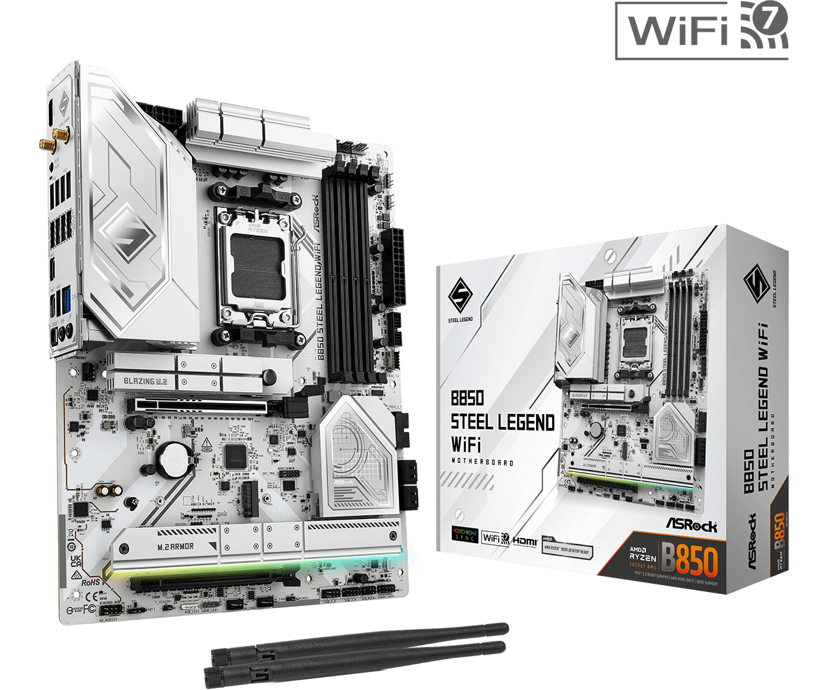 Placa de bază ASRock B850 STEEL LEGEND WIFI AM5 (B850 STEEL LEGEND WIFI)