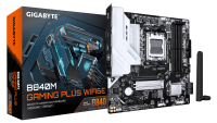 GIGABYTE B840M GAMING PLUS WIFI6E. Processor manufacturer: AMD, Processor socket: Socket AM5, Compatible processor series: AMD Ryzen  7000 Series, AMD Ryzen 8000 Series, AMD Ryzen 9000 Series. Supported memory types: DDR5-SDRAM, Maximum internal memory: 256 GB, Memory slots type: DIMM. Supported (B840M GAMING P WF6E)