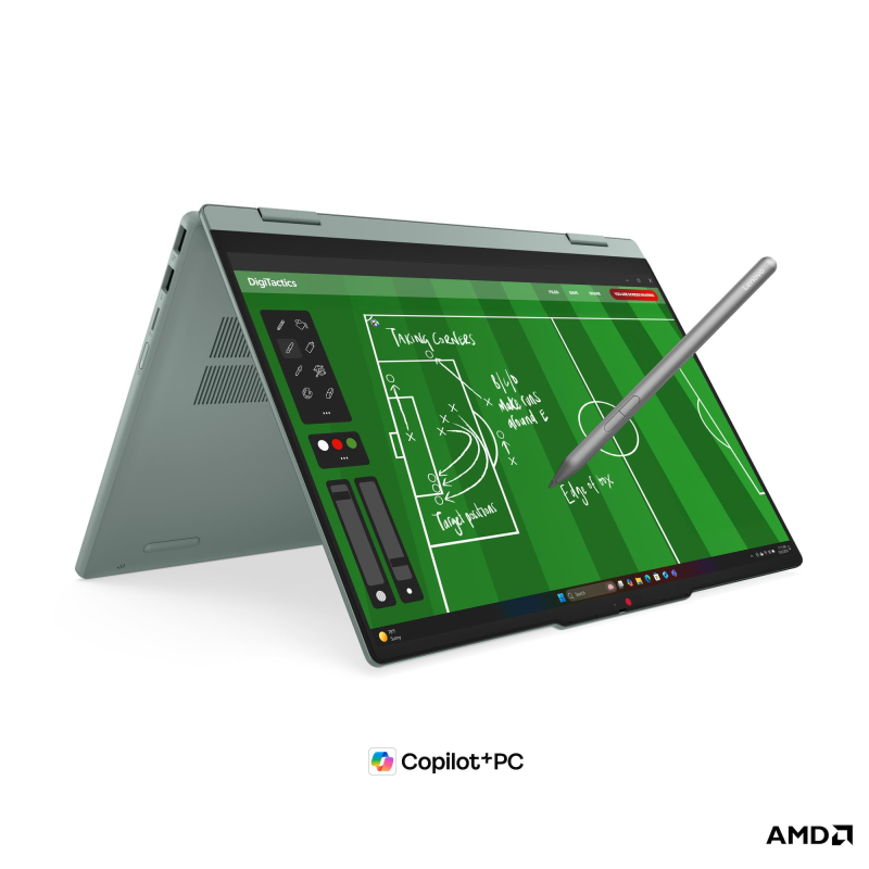 Laptop Lenovo IdeaPad 5 2-in-1 14AGP11, 14" WUXGA (1920x1200) OLED 600nits (peak) / 400nits (typical) Glossy, 100% DCI-P3, 60Hz, TÜV  Low Blue Light, DisplayHDR™ True Black 500, Glass, Touch, AMD Ryzen™ AI 7 445 (6C / 12T, 2.0 / 4.6GHz, 6MB L2 / 8MB L3); Copilot+ PC; Integrated AMD Ryzen™ AI, up to (83UH003PRM)