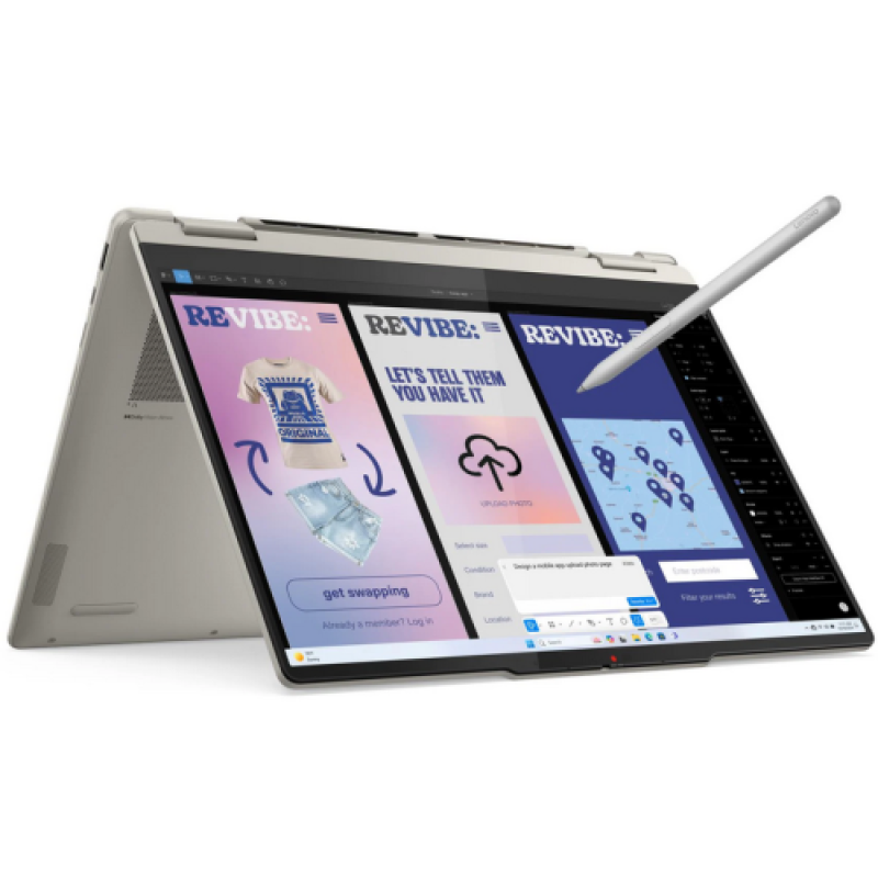 Laptop Consumer Lenovo Yoga 7 2-in-1 14ILL10, cu procesor Intel Core Ultra 7 256V, 14'' OLED, 16 GB LPDDR5x, 1 TB, Intel Arc 140V, Fara OS, 3 ani Garantie (83JQ00EMRM)