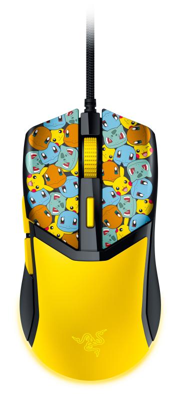 Mouse cu fir gaming Razer Cobra Razer Pokémon Kanto Starters Edition, rezolutie 8500 DPI, 6 butoane programabile, iluminare RGB, negru (RZ01-04650400-R3M1)