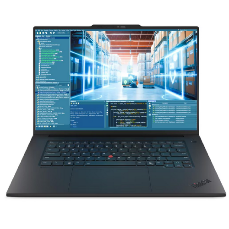 Laptop ThinkPad P1 Gen 8; 16" WQUXGA (3840x2400) IPS 800nits Anti-glare, 100% DCI-P3, 60Hz, DisplayHDR™ 400, Dolby Vision®, Eyesafe®, TÜV Low Blue Light; Intel Core™ Ultra 7 255H, 16C (6P + 8E + 2LPE) / 16T, Max Turbo up to 5.1GHz, 24MB Intel® Smart Cache; Video NVIDIA® RTX PRO 2000 Blackwell (21Q8000GRI)