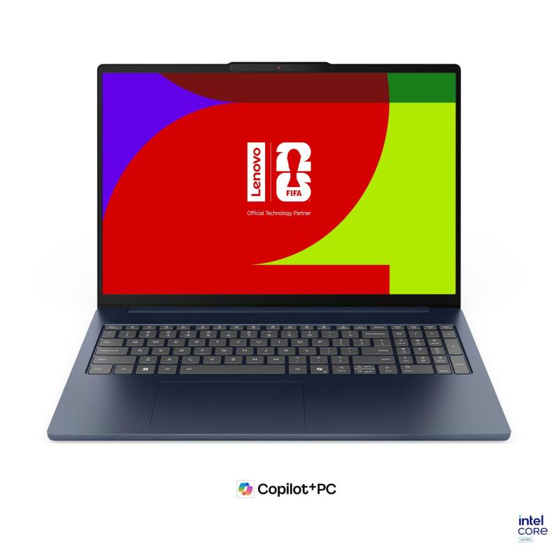Laptop Lenovo IdeaPad Slim 5 16IPH11, 16" WUXGA (1920x1200) OLED 300nits Glossy, 100% DCI-P3, 60Hz, Intel Core™ Ultra 7 355, 8C (4P + 4LPE) / 8T, Max Turbo up to 4.7GHz, 12MB Intel® Smart Cache; Copilot+ PC; Up to 49 TOPS, video Integrated Intel® Graphics, RAM 2x 8GB SODIMM DDR5-5600; Two DDR5 (83S60037RM)
