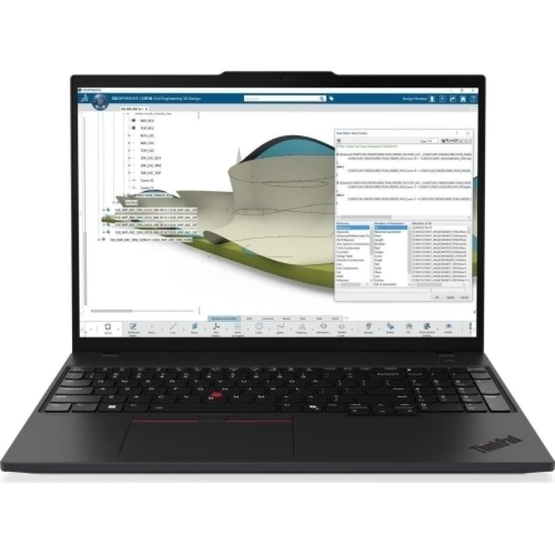 Laptop ThinkPad P16s Gen 4 (Intel); 16" WUXGA (1920x1200) IPS 500nits Anti-glare, 100% sRGB, 60Hz, Low Power, Eyesafe®, TÜV Low Blue Light; Intel Core™ Ultra 7 265H, 16C (6P + 8E + 2LPE) / 16T, Max Turbo up to 5.3GHz, 24MB Intel® Smart Cache; Video NVIDIA® RTX PRO 1000 Blackwell Generation 8GB GDDR7 (21QV001GRI)