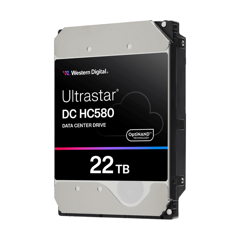 Western Digital Ultrastar DC HC580. HDD capacity: 22 TB, HDD speed: 7200 RPM, Storage drive buffer size: 512 MB, HDD size: 3.5", Interface: Serial ATA (0F62785)