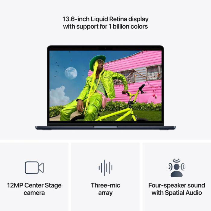 MacBook Air 13.6" Retina/Apple M5 (CPU 10-core, GPU 10-core, NeuralEngine16-core)/16GB/1TB - Midnight - INT KB (No Adapter) - 2026 (MDHF4RO/A) - imagine 3