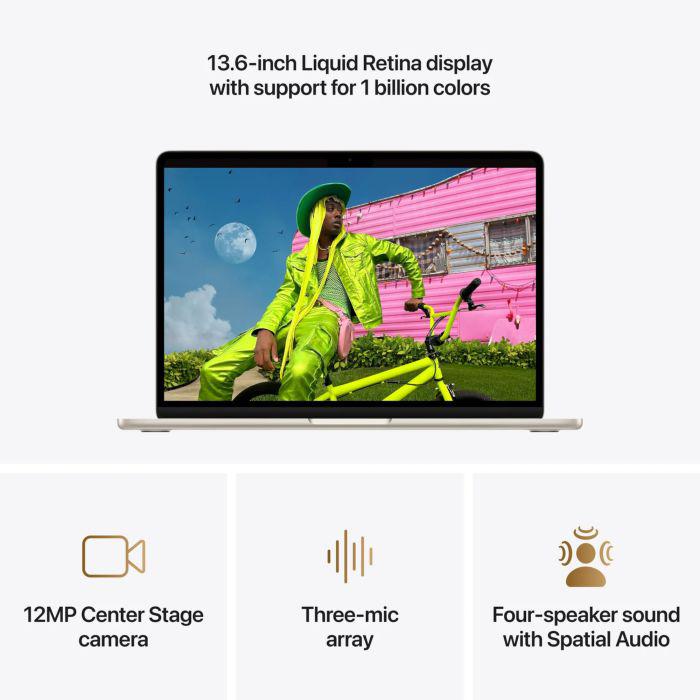 MacBook Air 13.6" Retina/Apple M5 (CPU 10-core, GPU 8-core, NeuralEngine16-core)/16GB/512GB - Starlight - INT KB (No Adapter) - 2026 (MDHA4RO/A) - imagine 7